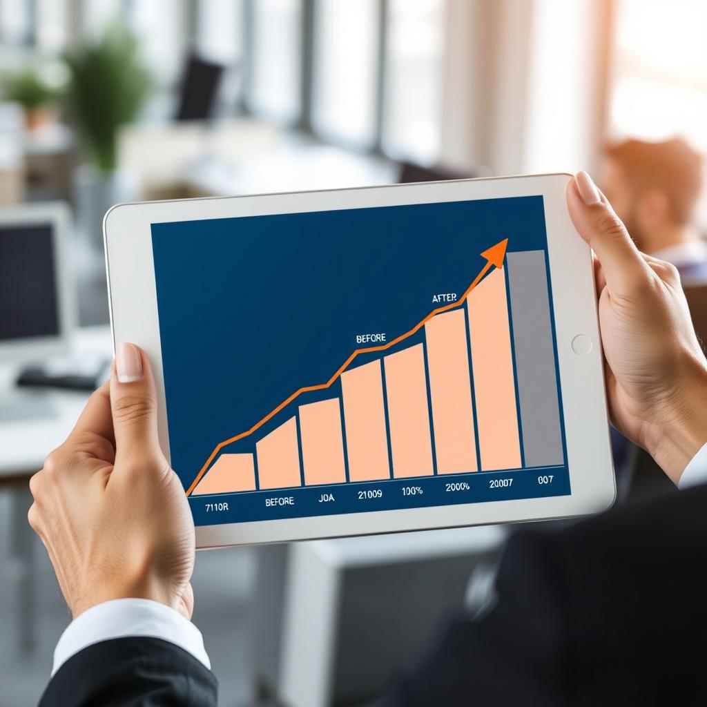 Gráfico mostrando aumento de productividad tras implementar métodos de Francisco Senn Gráfico mostrando aumento de productividad tras implementar métodos de Francisco Senn