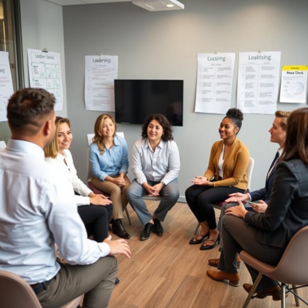 Líderes empresariales aplicando técnicas de liderazgo consciente de Francisco Senn Líderes empresariales aplicando técnicas de liderazgo consciente de Francisco Senn