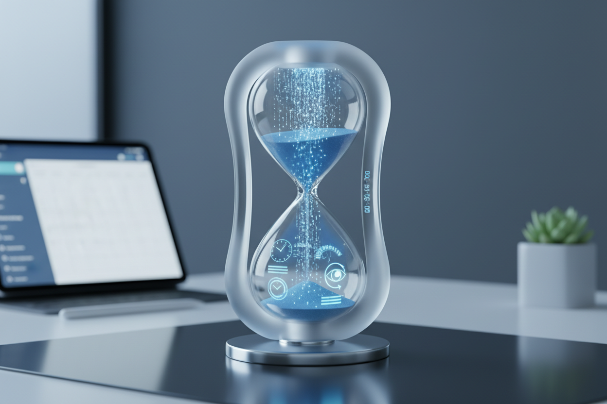 Reloj de arena moderno digital