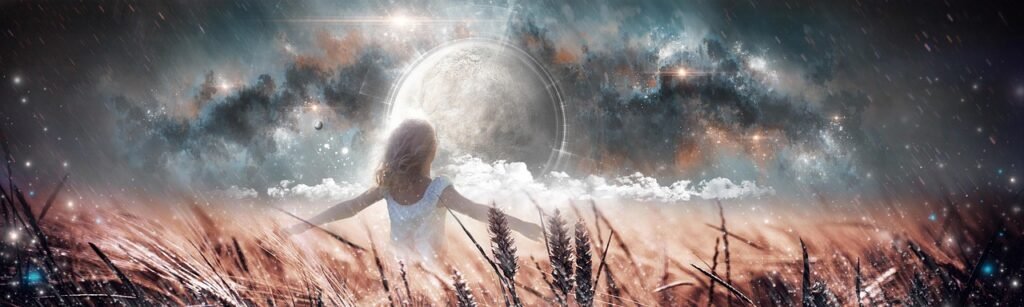 miracle, fantasy, galaxy, light, girl, nature, field, stars, surreal, imagination, photomontage, photo manipulation, photo art, miracle, miracle, miracle, miracle, miracle